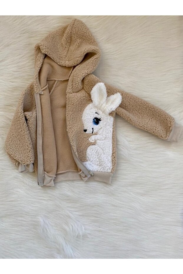 Kapüşonlu Welsoft (peluş) Ceket - 3