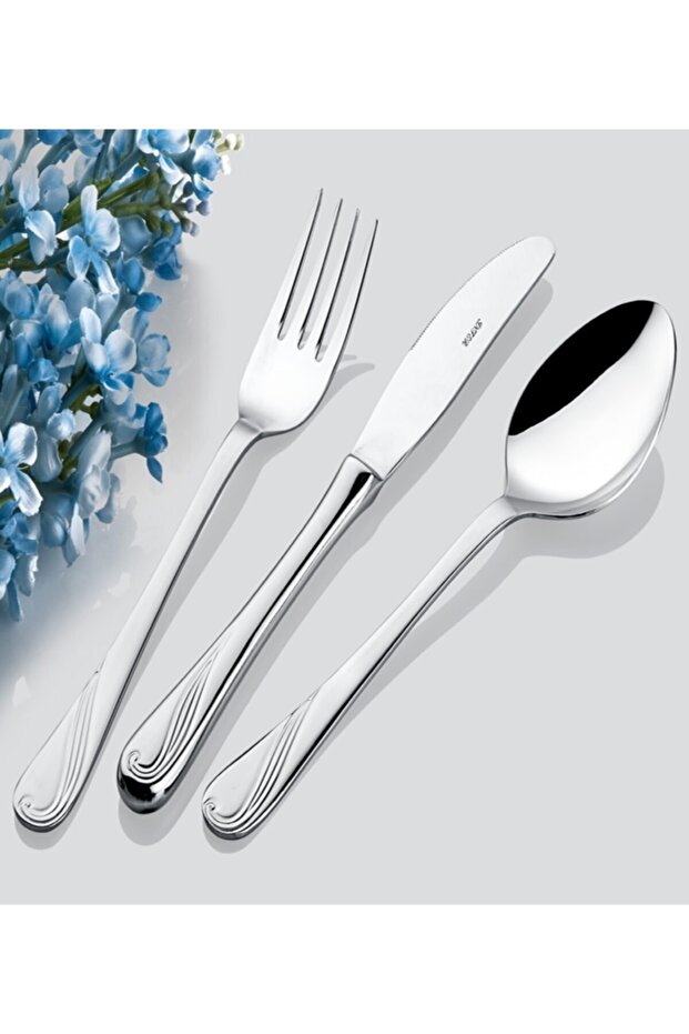 Çelik Bahar Model 12'li Pasta - Tatlı Bıçak - Pasta Tatlı Bıçağı - 1