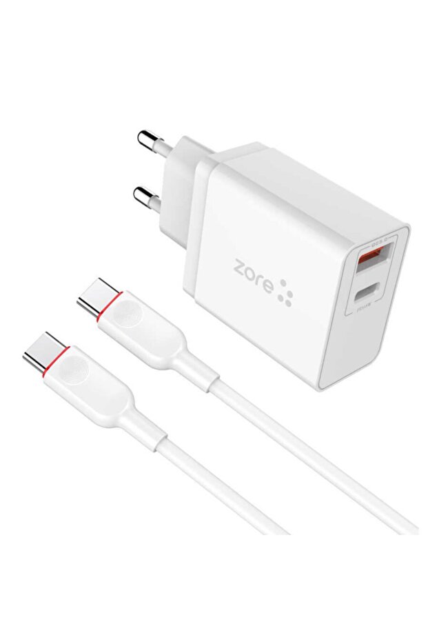 Ipad/samsung/huawei Uyumlu Quick Charge 3.0 Destekli Zore Pd To Type-c 2 In 1 Şarj Seti - 1