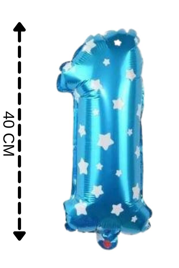 Foil Balloon 1 Number Helium Balloon 40 cm Blue Color