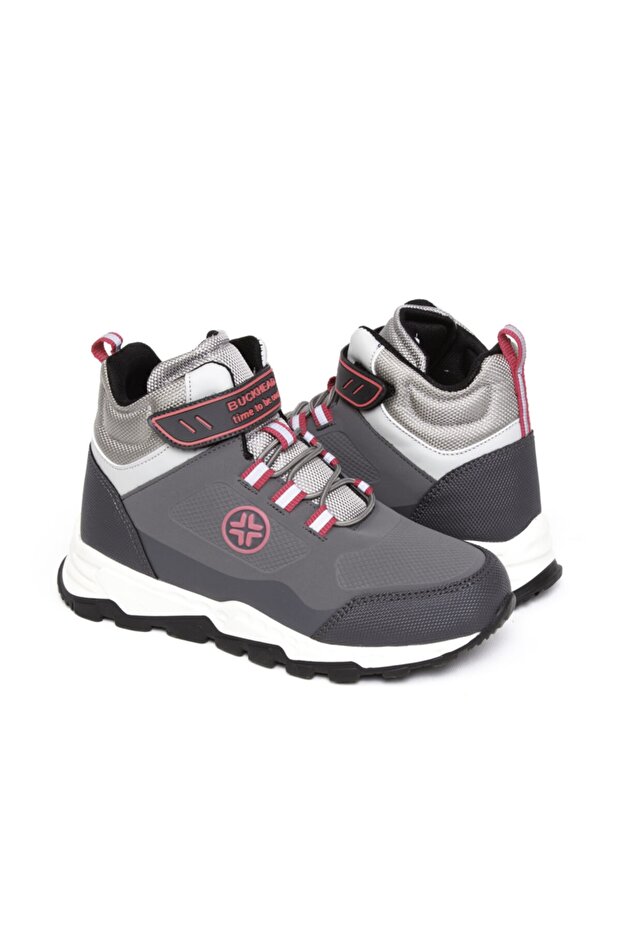 BUCK4078 Peter Jr Çocuk Gri Fuşya Bot - 5