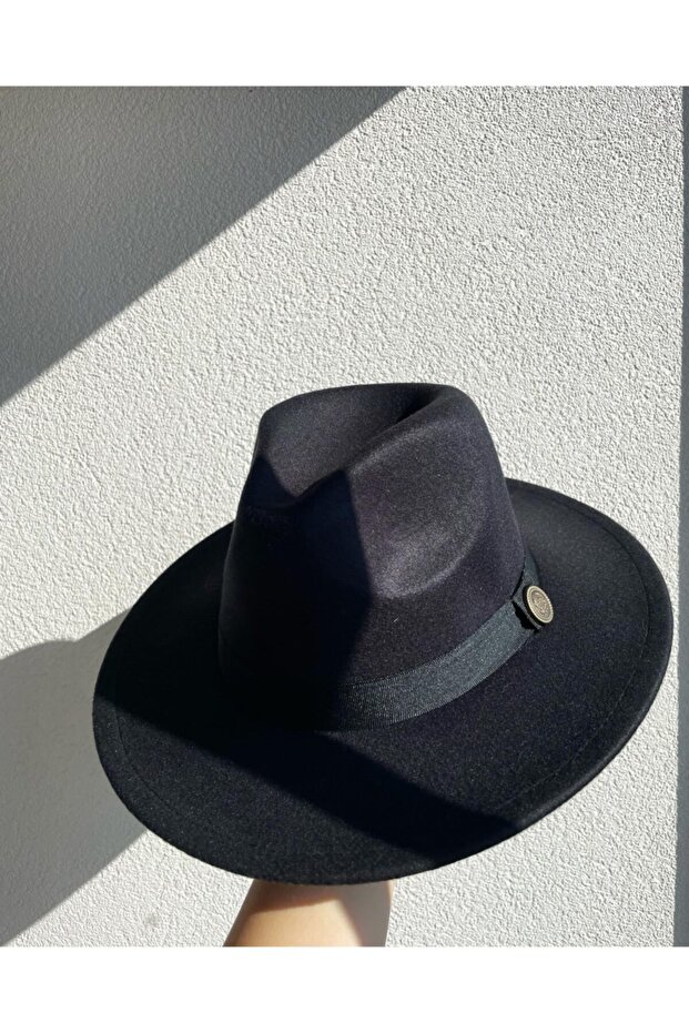 قبعة سوداء بحزام - 4