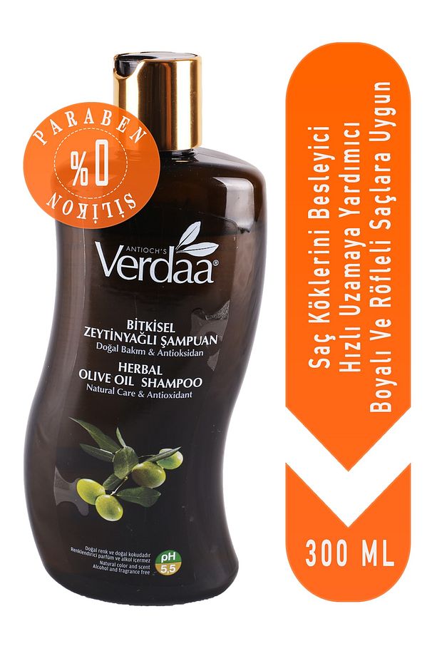 Kuru Ve Yıpranmış Saçlar Bitkisel Zeytinyağlı Şampuan 300 Ml - 1