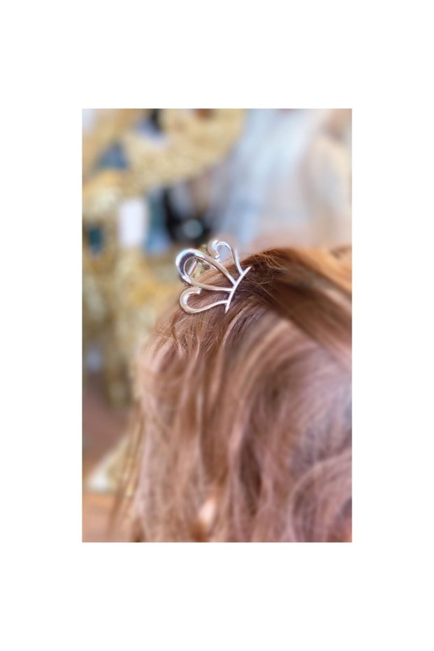 Silver Gray Metal Queen Crown Latch Clip Buckle Women's Children