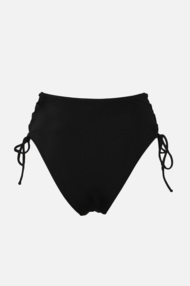 Siyah Biyeli Regular Yüksek Bel Bikini Altı TBESS22BA0044 - 8