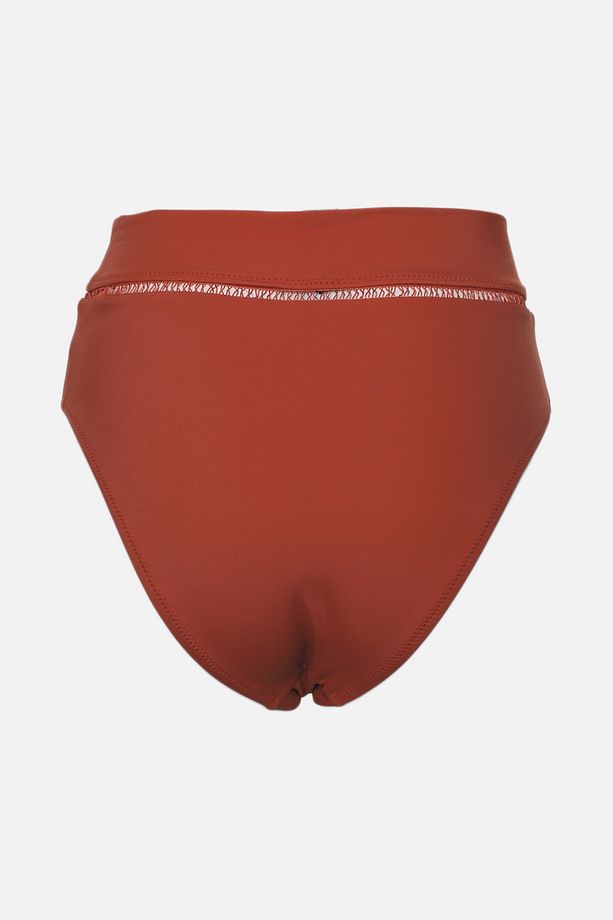Tarçın Şerit Aksesuarlı Yüksek Bel Regular Bikini Altı TBESS22BA0027 - 7