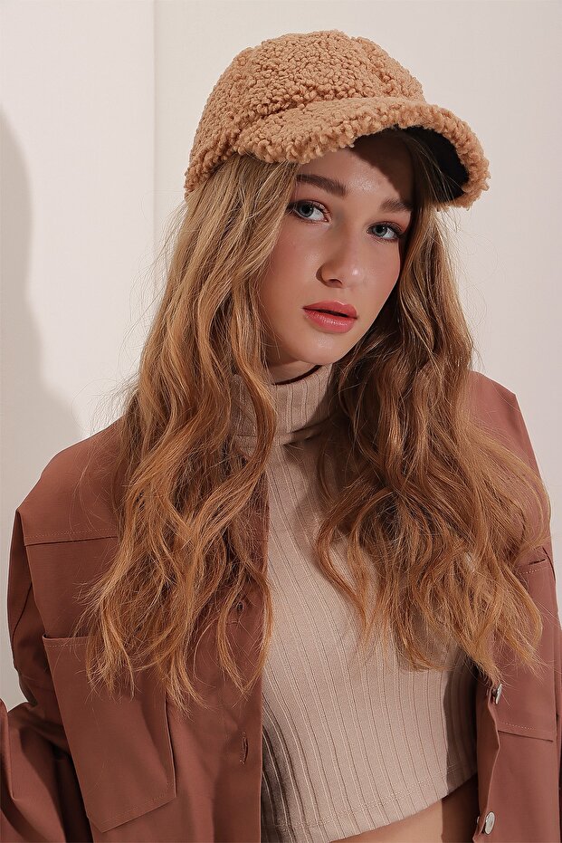 Damska czapka pluszowa Biscuit ALC-A2429 - 1