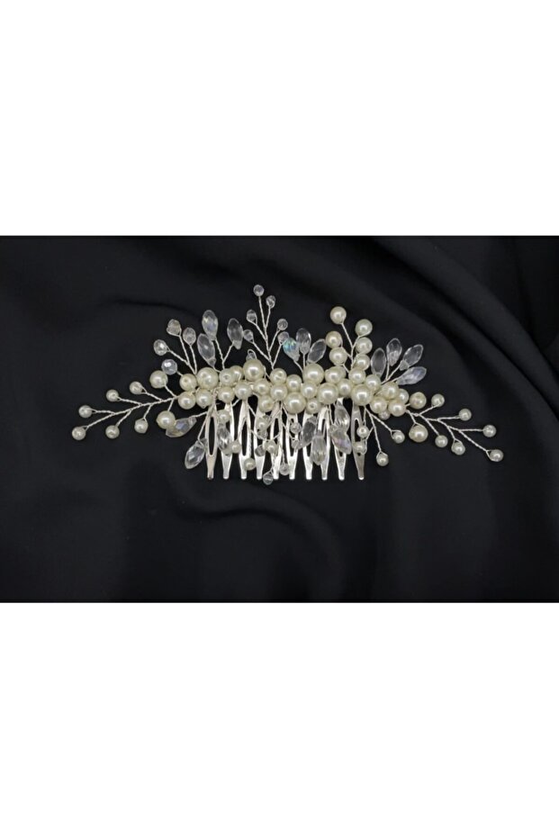 Pearl And Crystal Stone Bridal Hair Accessory