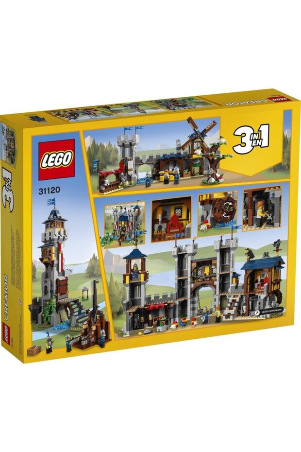 ®   Creator 3 in 1 Medieval Castle 31120 Building Set; Castle with Trenches and Bridges - 4