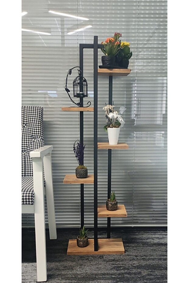 6 Raflı Siyah Çiçeklik 1860 - 1