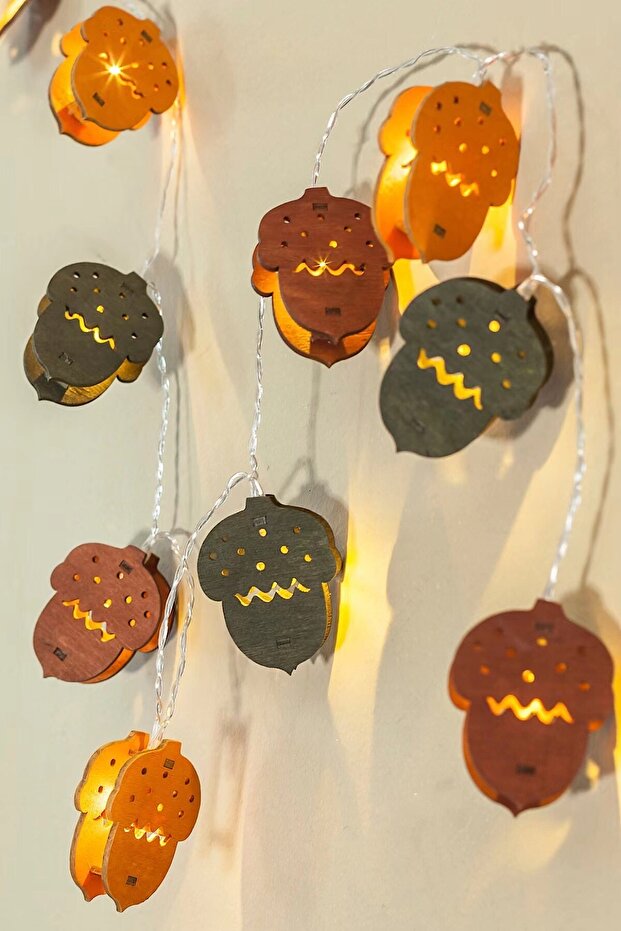 Meşe Palamutu Led Işık (ahşap) - 3