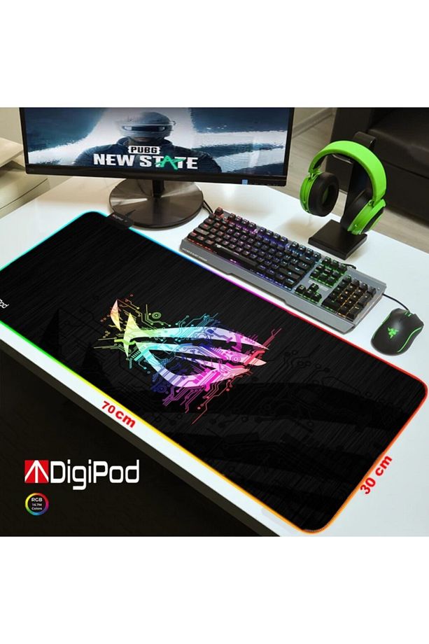 Rgb Gaming Mousepad Rgb Oyuncu Mousepad 70x30 Xl Rgb Oyuncu Mousepad Kaymaz Taban 4mm - 4