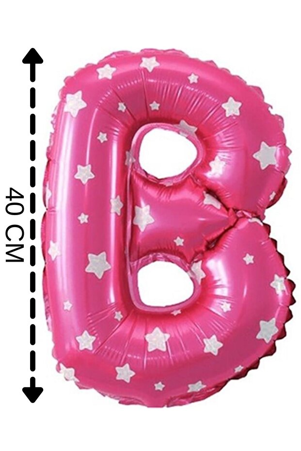 Foil Balloon Letter B Helium Balloon 40 Cm Pink Color