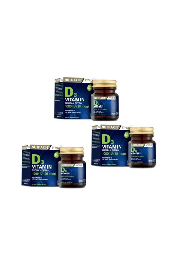 Vitamin D3 - 120 Tablets, 3 Pack