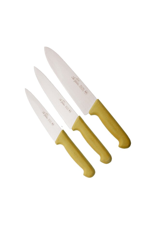 German 3'lü Bıçak Seti Sarı - 1
