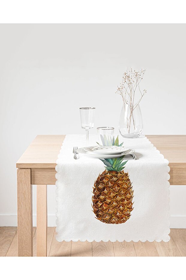 Pineapple Patterned Digital Printed Decorative Runner - 2