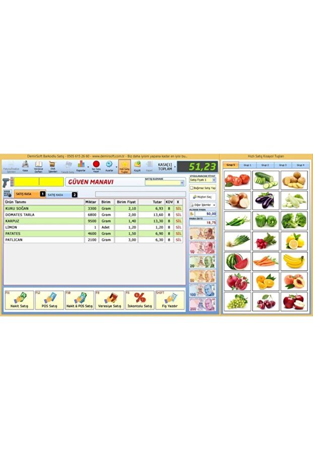 Barkodlu Market Satış Programı (barpro Paket) - 2