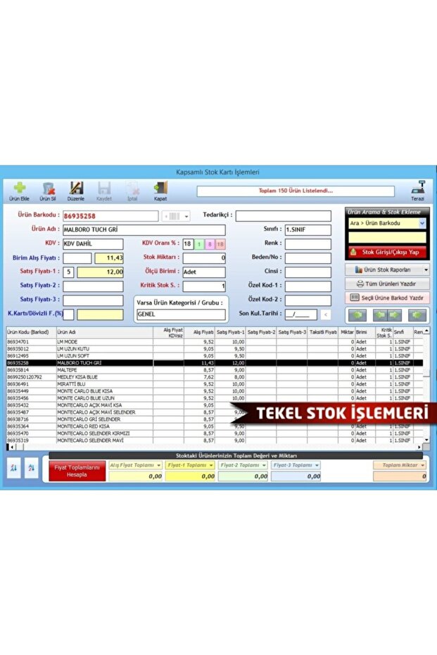 Barkodlu Market Satış Programı (barpro Paket) - 3