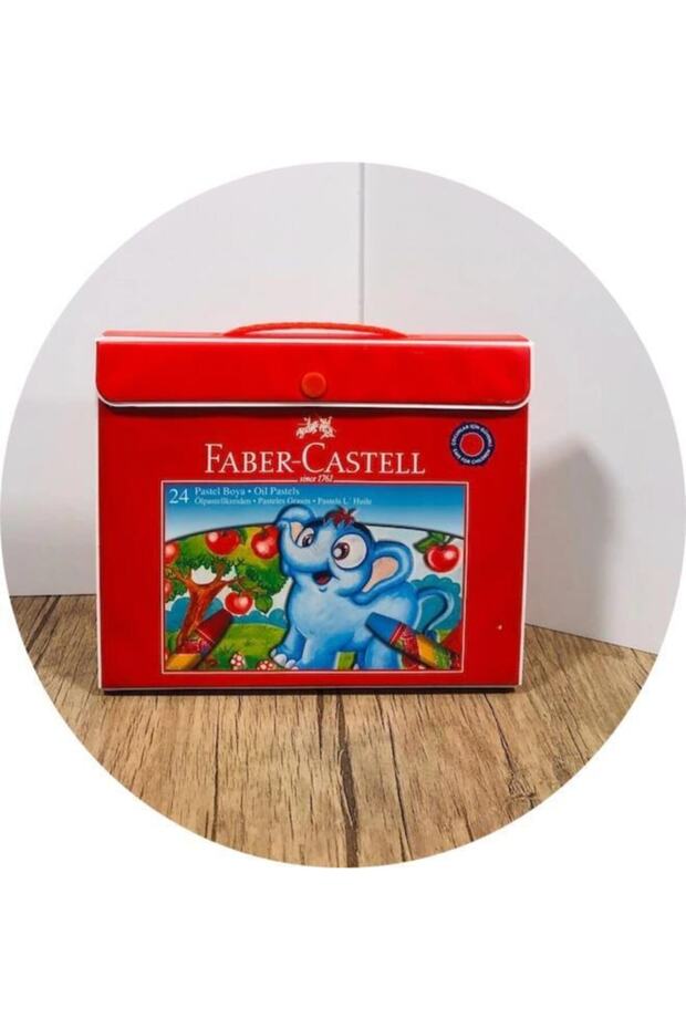 فابر كاستل طلاء باستيل مع حامل كيس بلاستيك 24 لون