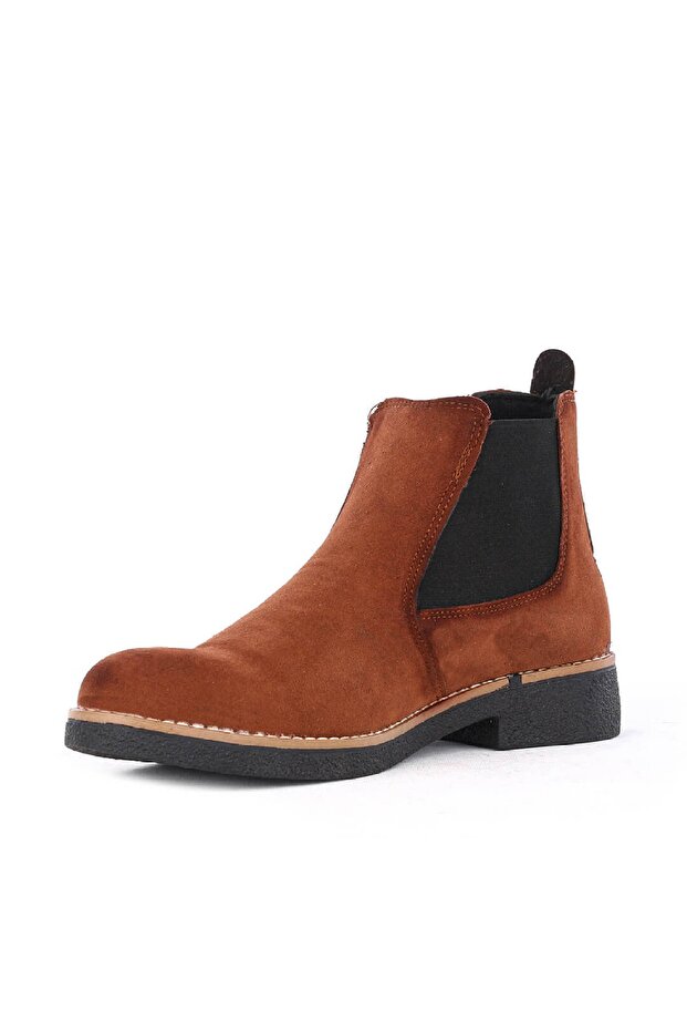 Erkek Taba Rahat Ve Şık Lastikli Süet Bot - 2