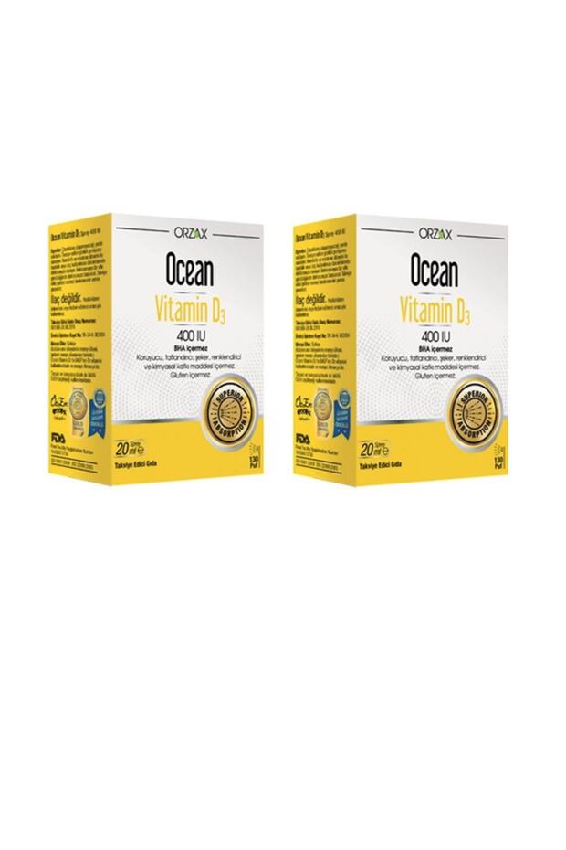 Ocean Vitamin D3 400 Iu Sprey 20ml X2 Adet - 1