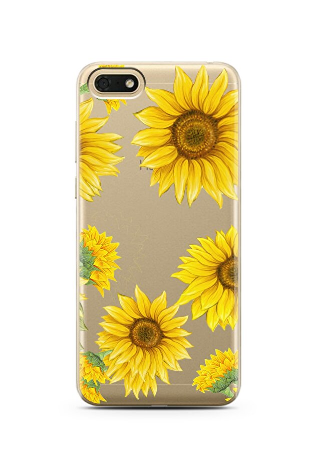 Super Transparent Silicone Phone Case with Sunflower Design Huawei Honor 7S-Y5 (2018)