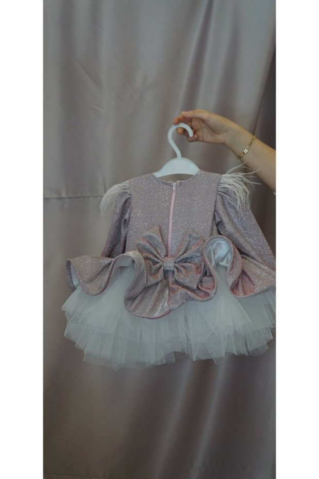 Baby Pink Glitter Fluffy Dress