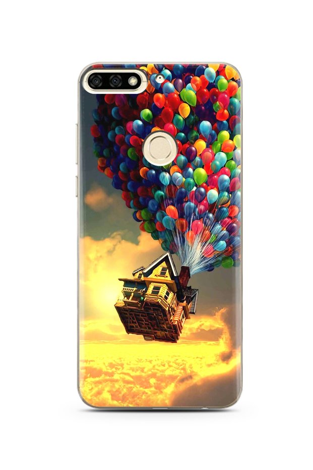 Look up Balloon Design Super Transparent Silicone Phone Case Huawei Honor 7C-Y7 (2018)