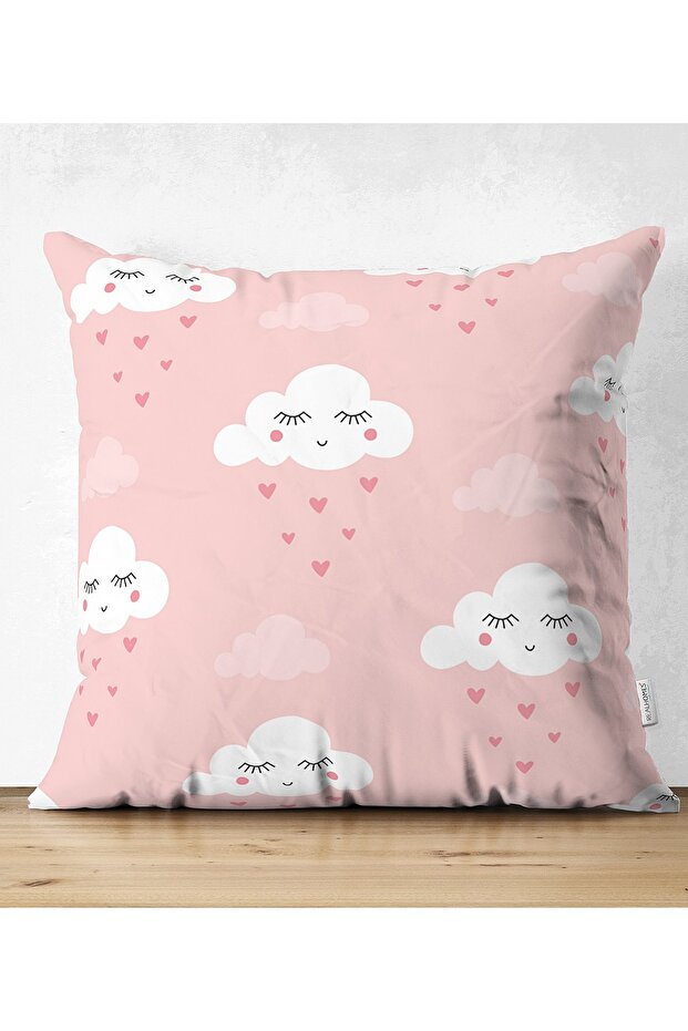 Double Sided Modern Cloud Patterned Digital Printed Modern Suede Pillowcase - 1