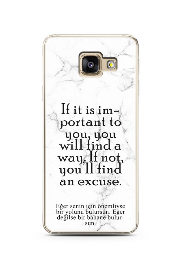 Phone Case for Samsung A3 (2017) White Marble Promise Design
