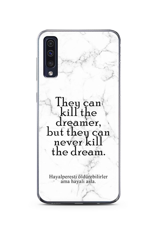 Samsung A50 White Marble Promise Design Phone Case