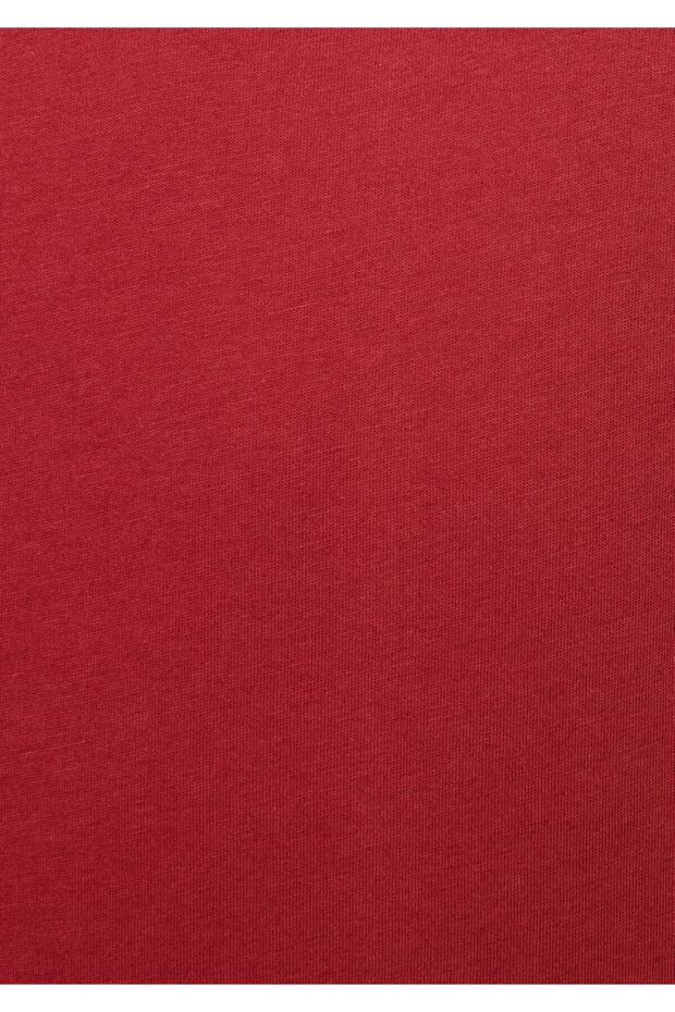 Erkek Kırmızı Basic T-Shirt 062772-28425 - 6