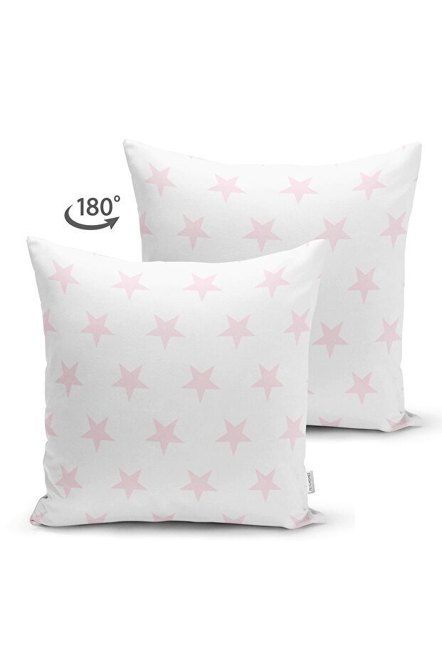 Star Patterned Digital Printed Double Sided Suede Pillow Case - 2