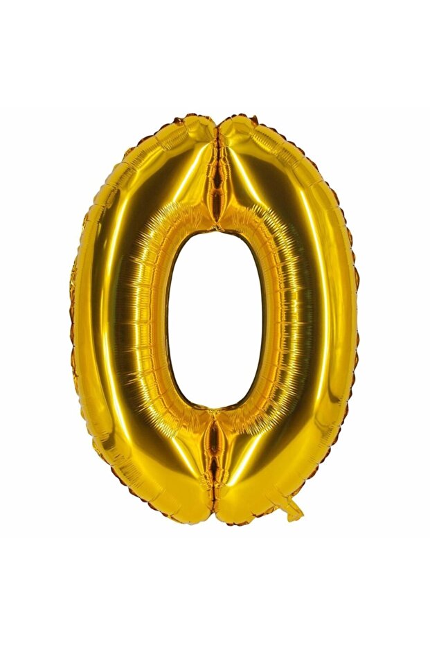 0 Number Gold Foil Balloon 40 Inch 100cm