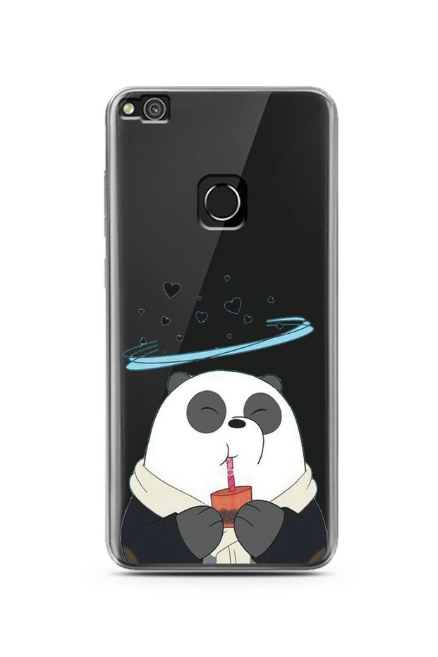Super Transparent Silicone Phone Case Huawei P9 Lite (2017) with Panda Design