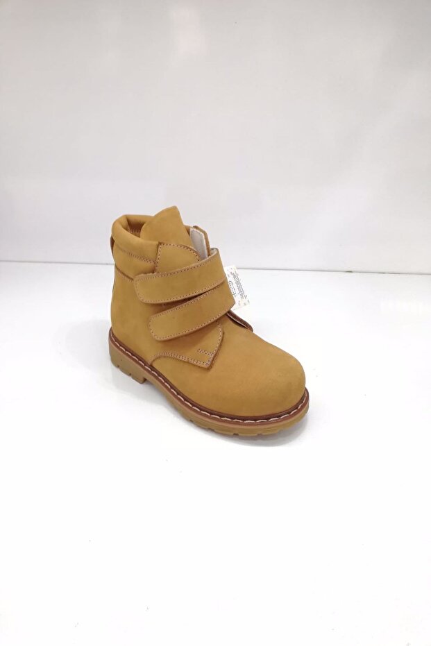 Unisex Çocuk Sarı Deri Bot - 1