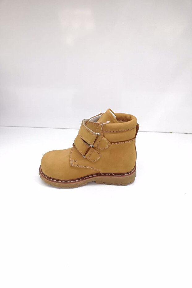 Unisex Çocuk Sarı Deri Bot - 2