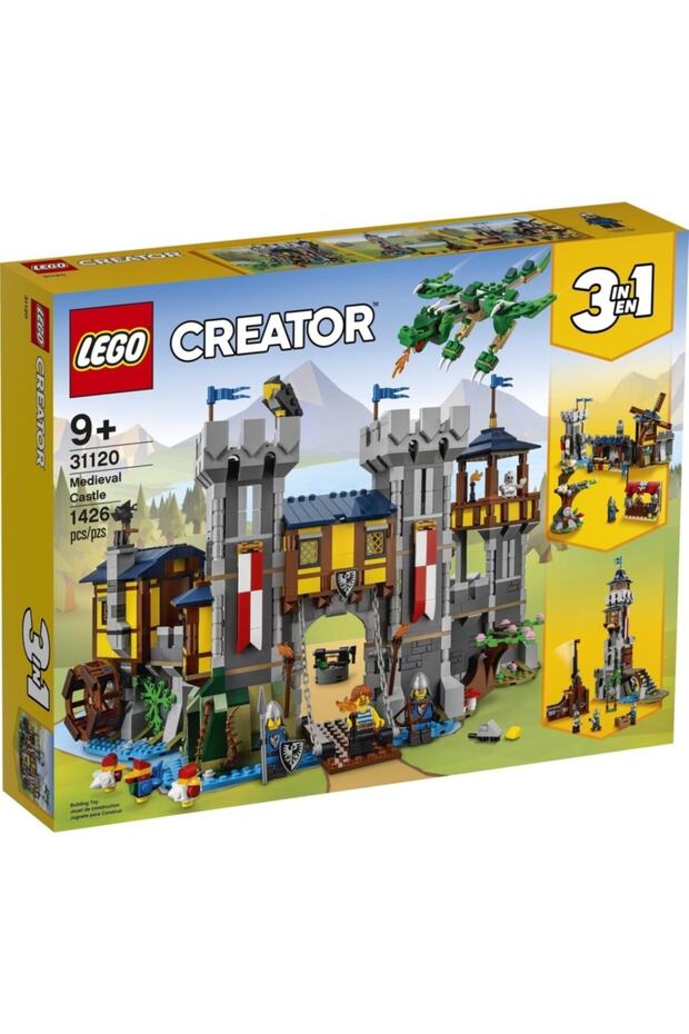 ®   Creator 3 in 1 Medieval Castle 31120 Building Set; Castle with Trenches and Bridges - 3