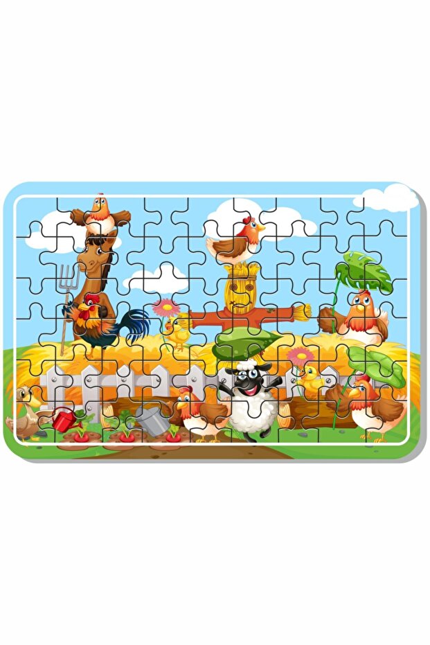 Sevimli Hayvanlar, Çiftlik Hayvanları, Çiftçi Çocuk Ve Denizaltı Ahşap Puzzle Seti - 3