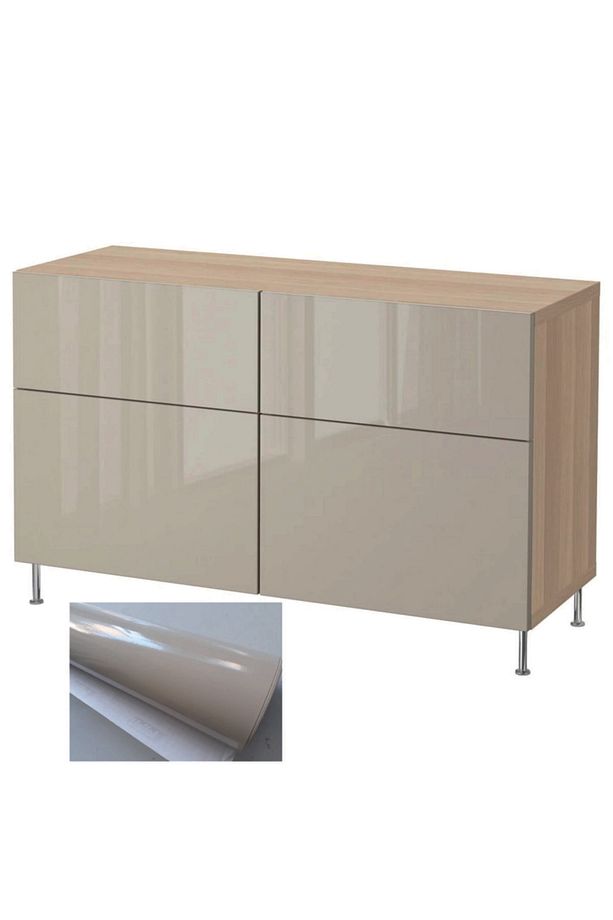 Parlak Bej ( 61 Cm X 1 Metre) Kendinden Yapışkanlı Kaplama Folyosu - 2