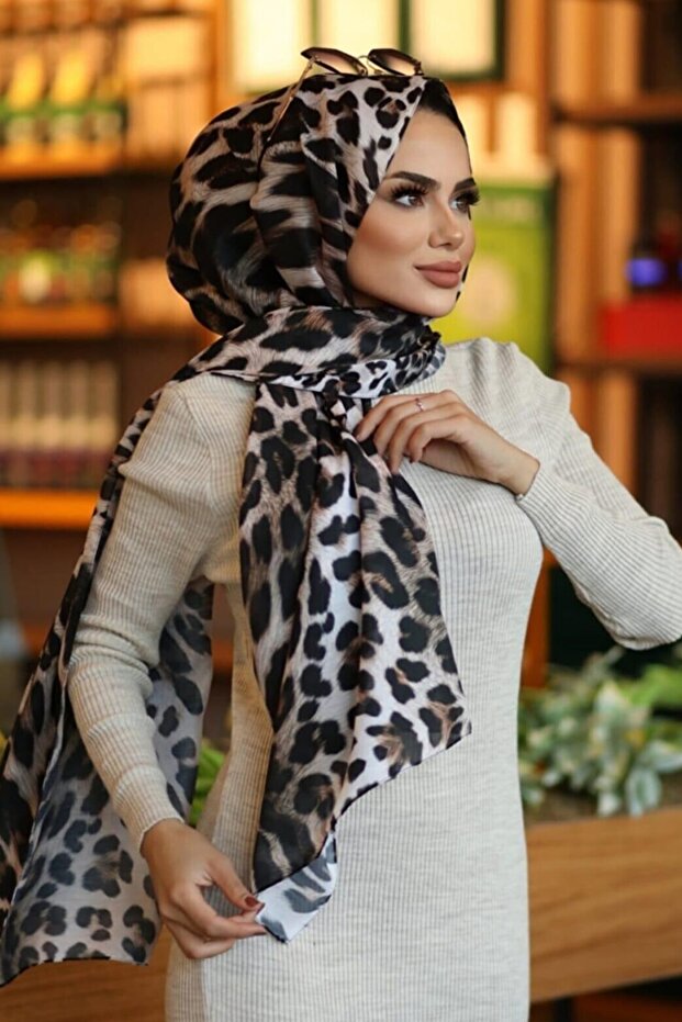 Siyane Leopard Shawl 75 X 185 Cm