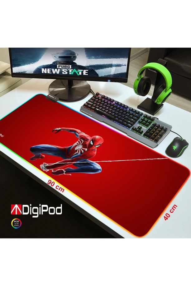 Rgb Gaming Mousepad Rgb Oyuncu Mousepad 90x40 Xxl Rgb Oyuncu Mousepad Kaymaz Taban 4mm - 4
