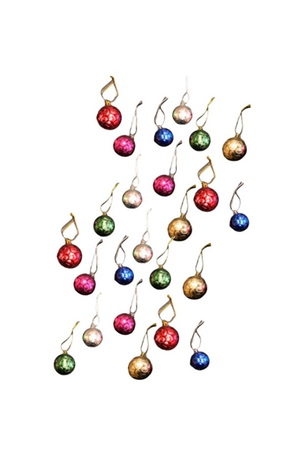 4cm 24-Piece Luxury Colorful Polka Dot Christmas Tree Cicitop