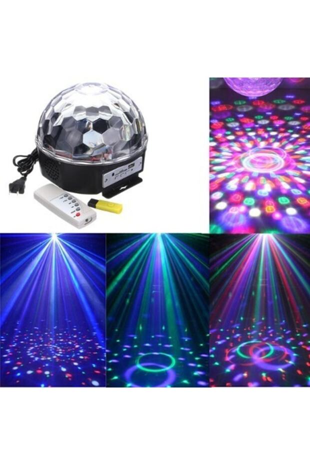 Bluetooth Hoparlör Disco Sahne Disko Topu Sd + Usb Led Işıklı Mp3 - 1