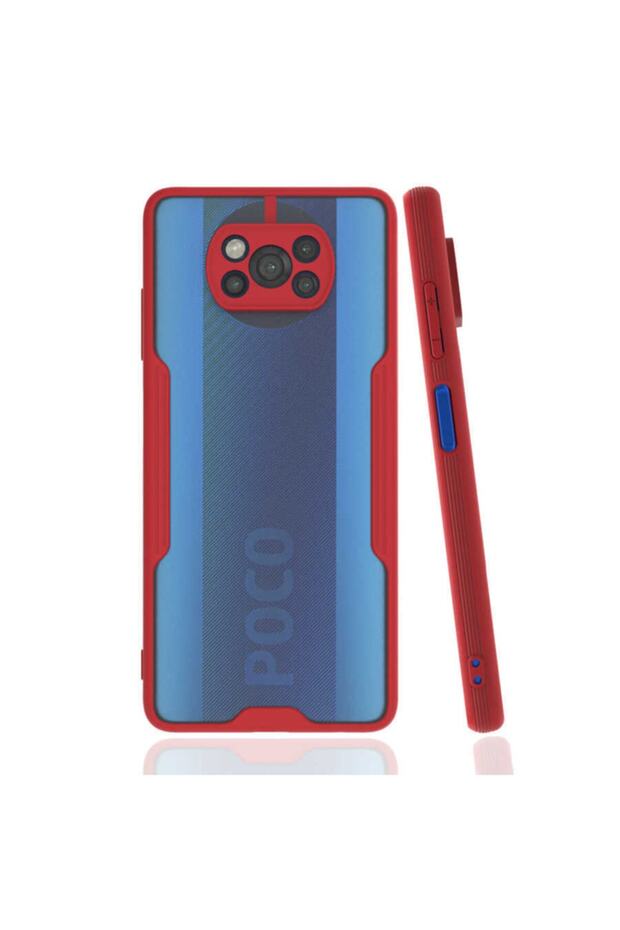 Hard Silicone Camera Protection for Poco X3 Case Hux Rugged Back Matte Cover