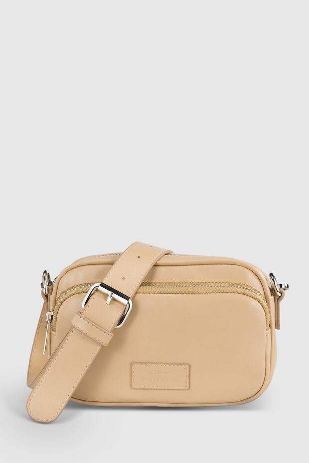 Women's Cream Multi-Pocket Adjustable Crossbody Bag
