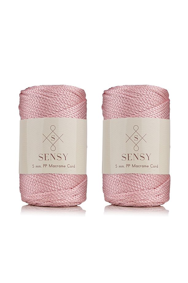 Premium Polyester Makrome Ipi 5 mm Pp Cord 2li Set Pembe, Jumbo Ip, Makrame, Supla, Çanta Ipi - 1