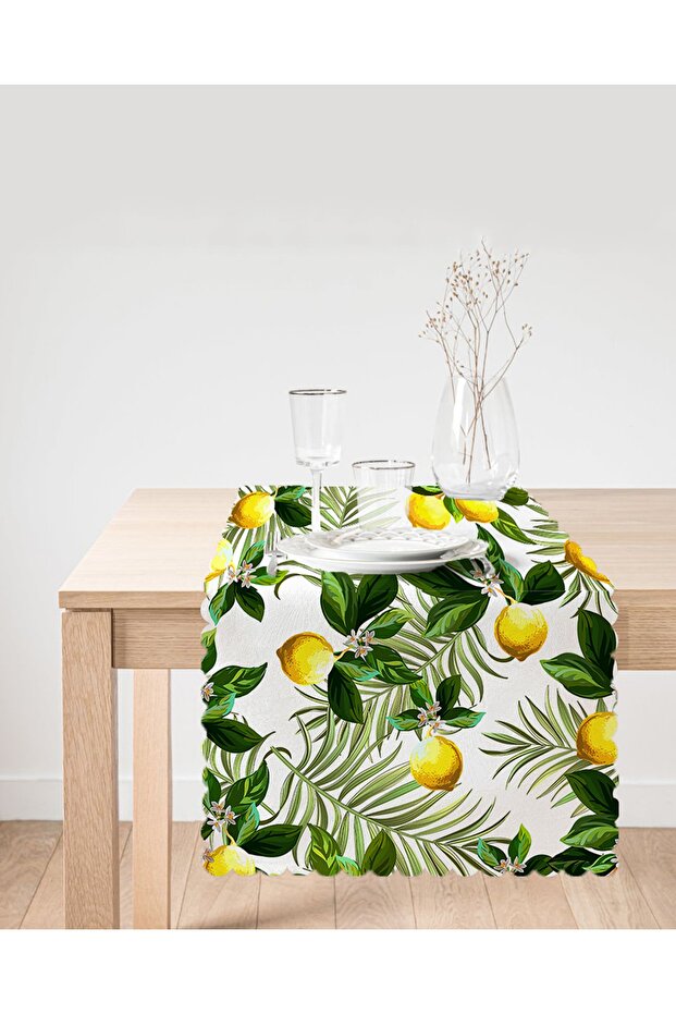 عداء رقمي مطبوع عليه أوراق الليمون - 2