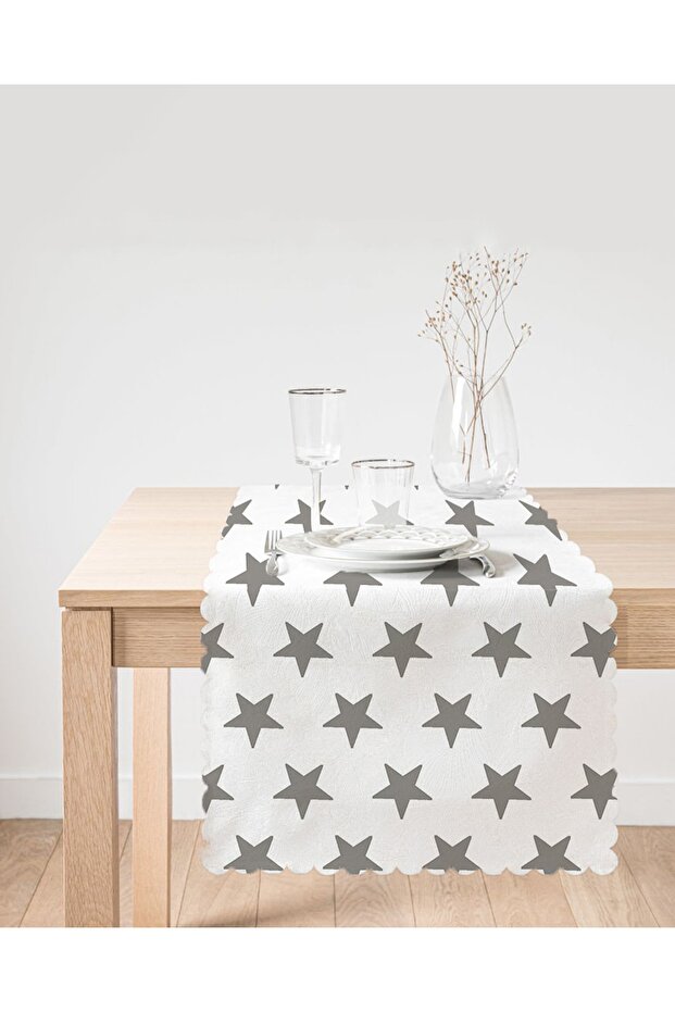 Gray Star Shaped Decorative Runner - 2
