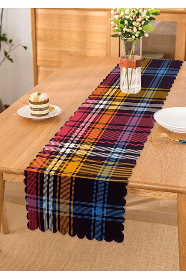 Colorful Plaid Patterned Special Design Runner